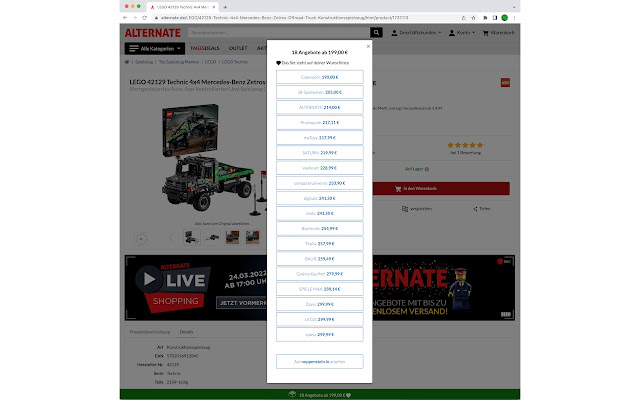 Noppenstein.io Preisvergleich  from Chrome web store to be run with OffiDocs Chromium online