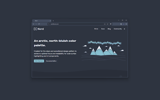 Nord Theme  from Chrome web store to be run with OffiDocs Chromium online