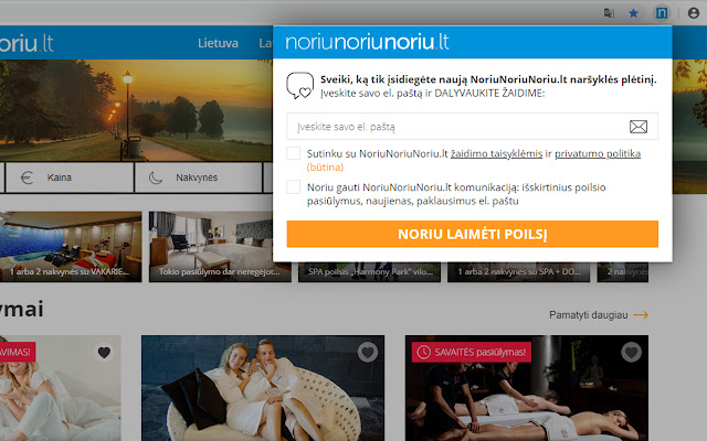 NoriuNoriuNoriu.lt uit de Chrome-webwinkel wordt uitgevoerd met OffiDocs Chromium online