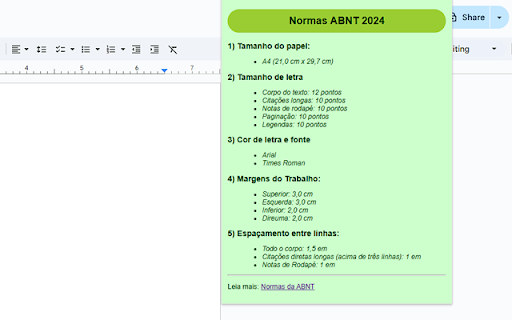 Normas da ABNT  from Chrome web store to be run with OffiDocs Chromium online