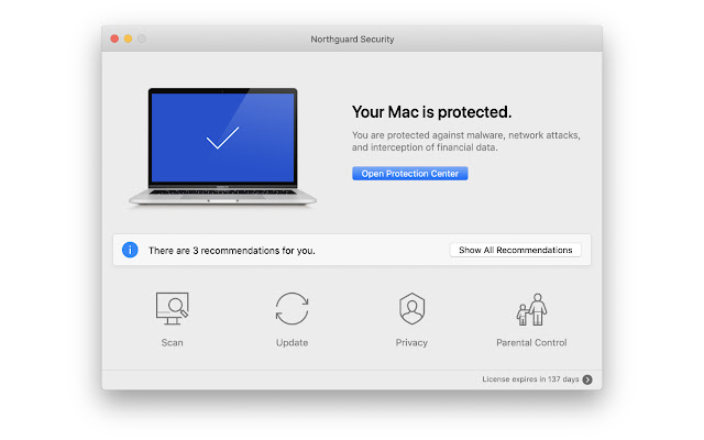 Northguard Security dal Chrome Web Store verrà eseguito con OffiDocs Chromium online