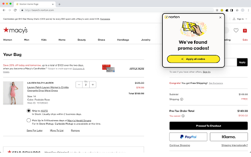 Norton Coupons  from Chrome web store to be run with OffiDocs Chromium online