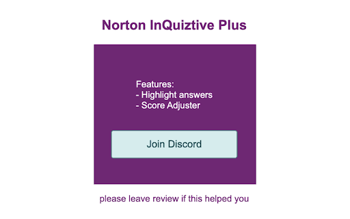 Norton InQuizitive Plus  from Chrome web store to be run with OffiDocs Chromium online