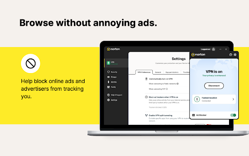 Norton VPN Fast  Secure  from Chrome web store to be run with OffiDocs Chromium online