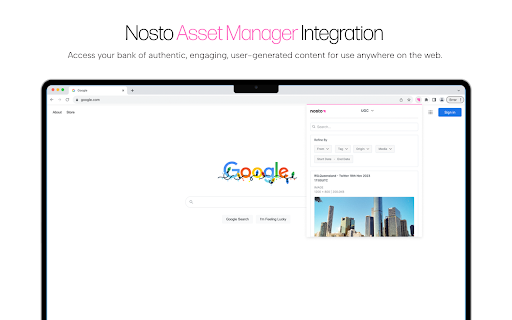 Nosto  from Chrome web store to be run with OffiDocs Chromium online