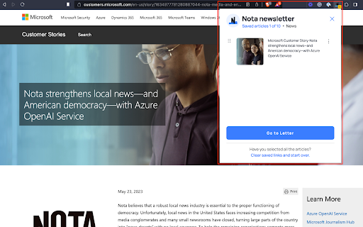 Nota AI Tools  from Chrome web store to be run with OffiDocs Chromium online