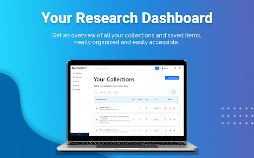 NotableHQ: Your Personalized AI Research Manager  from Chrome web store to be run with OffiDocs Chromium online