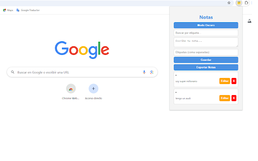 Notas Rápidas  from Chrome web store to be run with OffiDocs Chromium online