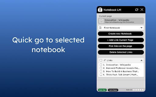 Notebook LM  from Chrome web store to be run with OffiDocs Chromium online