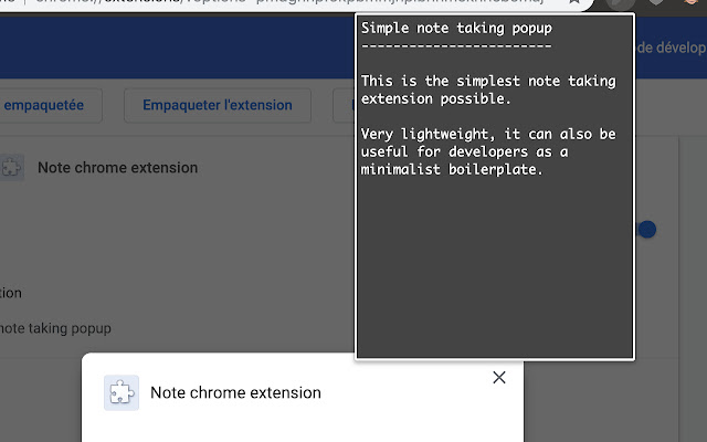 Note chrome extension  from Chrome web store to be run with OffiDocs Chromium online