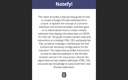 Notefy  from Chrome web store to be run with OffiDocs Chromium online