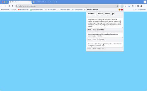 Note Library  from Chrome web store to be run with OffiDocs Chromium online