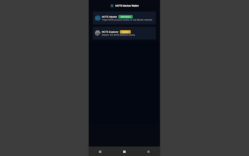 NOTE Market Wallet  from Chrome web store to be run with OffiDocs Chromium online