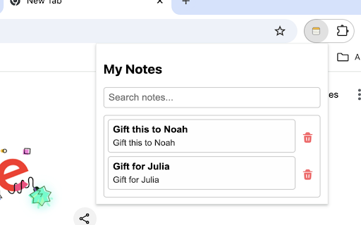 NoteMe  from Chrome web store to be run with OffiDocs Chromium online