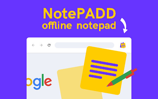 NotePADD notepad offline  from Chrome web store to be run with OffiDocs Chromium online