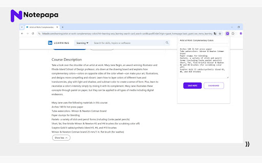 Notepapa  from Chrome web store to be run with OffiDocs Chromium online