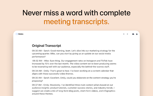 NotePlan AI Meeting Notes  from Chrome web store to be run with OffiDocs Chromium online