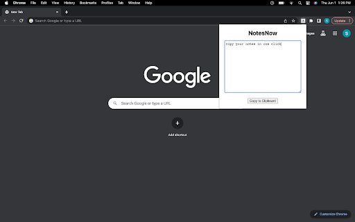 NotesNow  from Chrome web store to be run with OffiDocs Chromium online