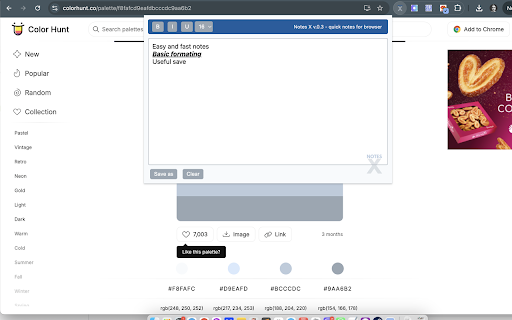 Notes X  from Chrome web store to be run with OffiDocs Chromium online