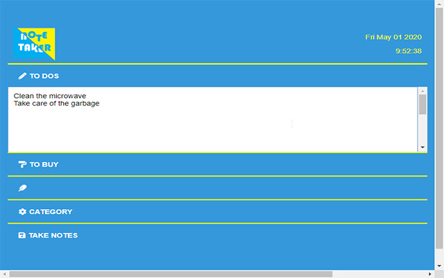 NoteTaker  from Chrome web store to be run with OffiDocs Chromium online