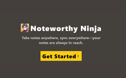 Noteworthy Ninja  from Chrome web store to be run with OffiDocs Chromium online