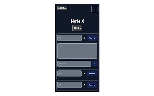 Note X  from Chrome web store to be run with OffiDocs Chromium online