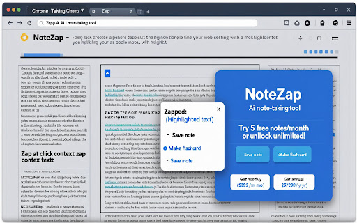 NoteZap  from Chrome web store to be run with OffiDocs Chromium online