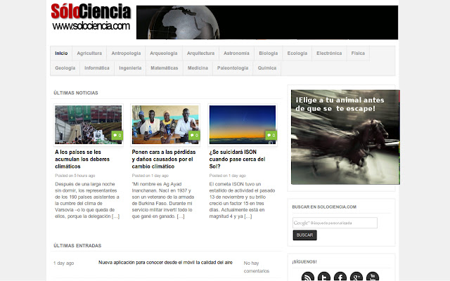 Noticias de ciencia  from Chrome web store to be run with OffiDocs Chromium online