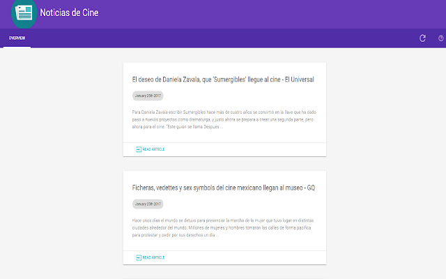 Noticias de Cine  from Chrome web store to be run with OffiDocs Chromium online