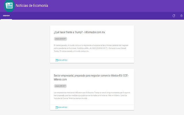 Noticias de Ecomonía  from Chrome web store to be run with OffiDocs Chromium online