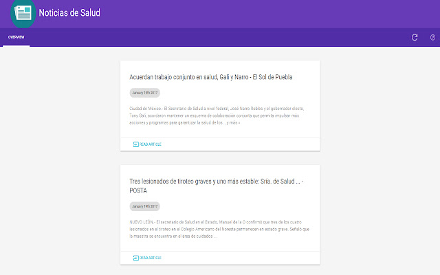 Noticias de Salud  from Chrome web store to be run with OffiDocs Chromium online