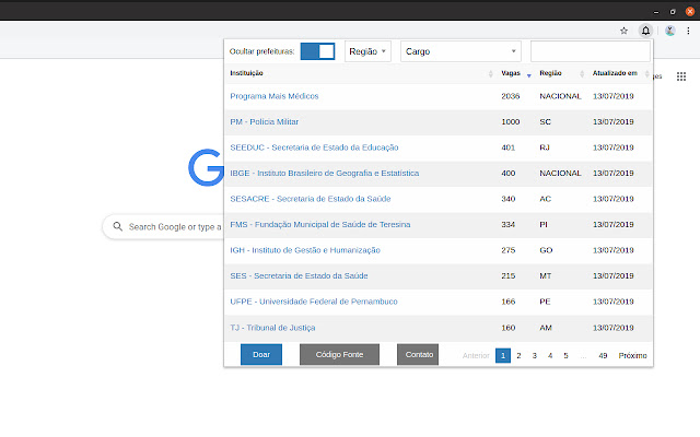 Notifica Concursos  from Chrome web store to be run with OffiDocs Chromium online