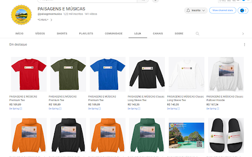 Notificador de Vídeo PAISAGENS E MÚSICA  from Chrome web store to be run with OffiDocs Chromium online