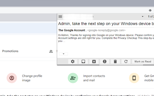 Notifier for Gmail 2.0  from Chrome web store to be run with OffiDocs Chromium online