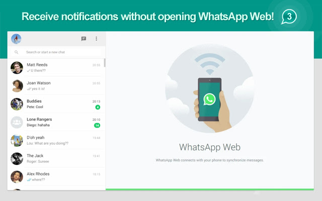 Notifier for WhatsApp Web  from Chrome web store to be run with OffiDocs Chromium online