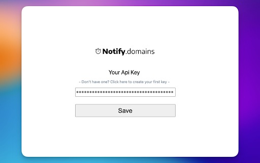 Notify.Domains  from Chrome web store to be run with OffiDocs Chromium online