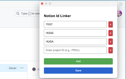 Notion Id Linker for GitHub  from Chrome web store to be run with OffiDocs Chromium online