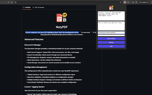 NotyPDF Web Capture  from Chrome web store to be run with OffiDocs Chromium online