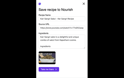Nourish Chrome Extension  from Chrome web store to be run with OffiDocs Chromium online