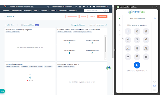 NovelVox Smart CTI Connector for Hubspot  from Chrome web store to be run with OffiDocs Chromium online