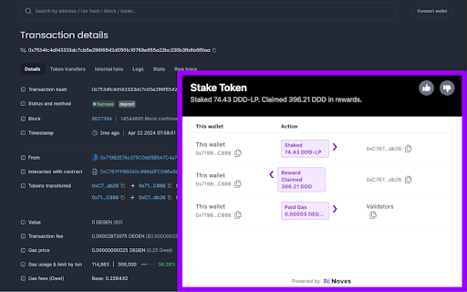 Noves Extension  from Chrome web store to be run with OffiDocs Chromium online
