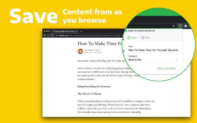 Novo Notes  from Chrome web store to be run with OffiDocs Chromium online