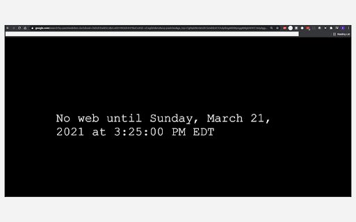 No Web Until  from Chrome web store to be run with OffiDocs Chromium online