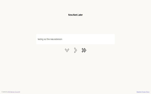 NowNextLater Extension  from Chrome web store to be run with OffiDocs Chromium online