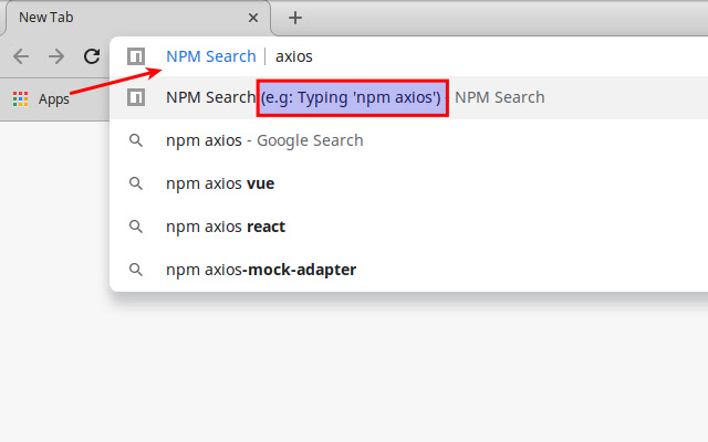 NPM Search  Update  from Chrome web store to be run with OffiDocs Chromium online