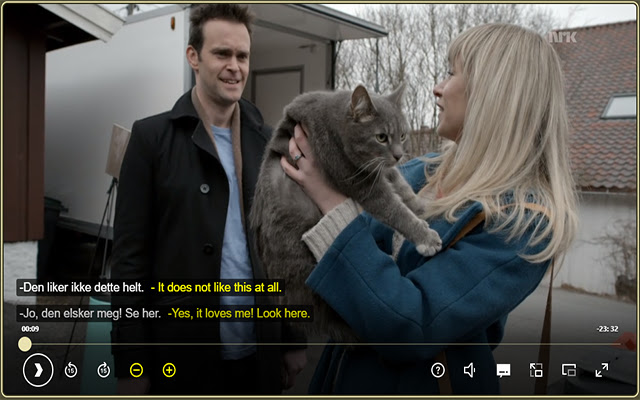 NRK TV Language Learning Subtitles  from Chrome web store to be run with OffiDocs Chromium online