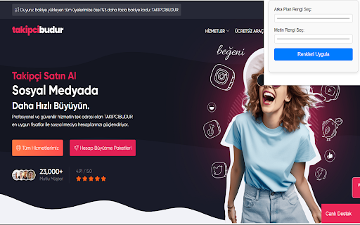 İnstagram Takipçi Satın Al  from Chrome web store to be run with OffiDocs Chromium online