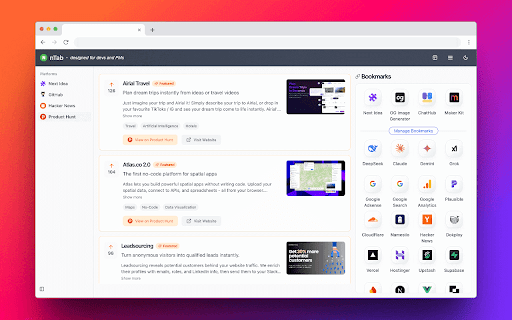 nTab  from Chrome web store to be run with OffiDocs Chromium online