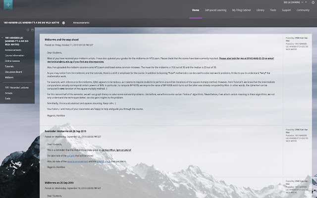 NTULearn Tweak | NTU  from Chrome web store to be run with OffiDocs Chromium online