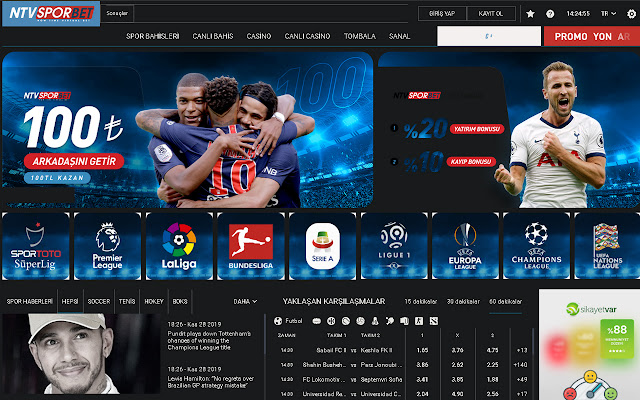 NTVSporBet Chrome Web ストアの Chrome Eklentisi を OffiDocs Chromium オンラインで実行